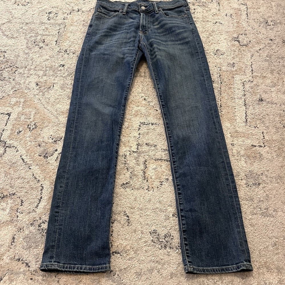 Abercrombie & Fitch Kennan Straight Medium Blue Wash Jeans Mens 30x32 Stretch